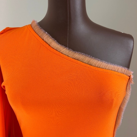 NWT Christina Makowsky One Shoulder Dress - Picture 4 of 8